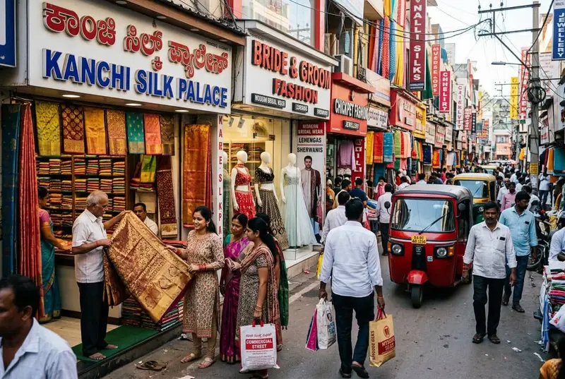 Commercial Street Wedding Shopping Guide - Bangalore's Best Market - wedding styling guide by StyleBuddy Weddings