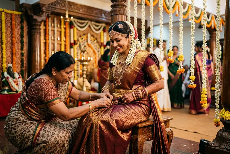 Complete South Indian Wedding Outfit Guide — Bride, Groom & Family — wedding styling guide by StyleBuddy Weddings
